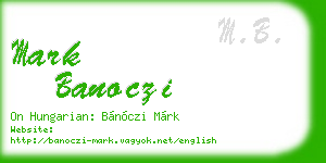 mark banoczi business card